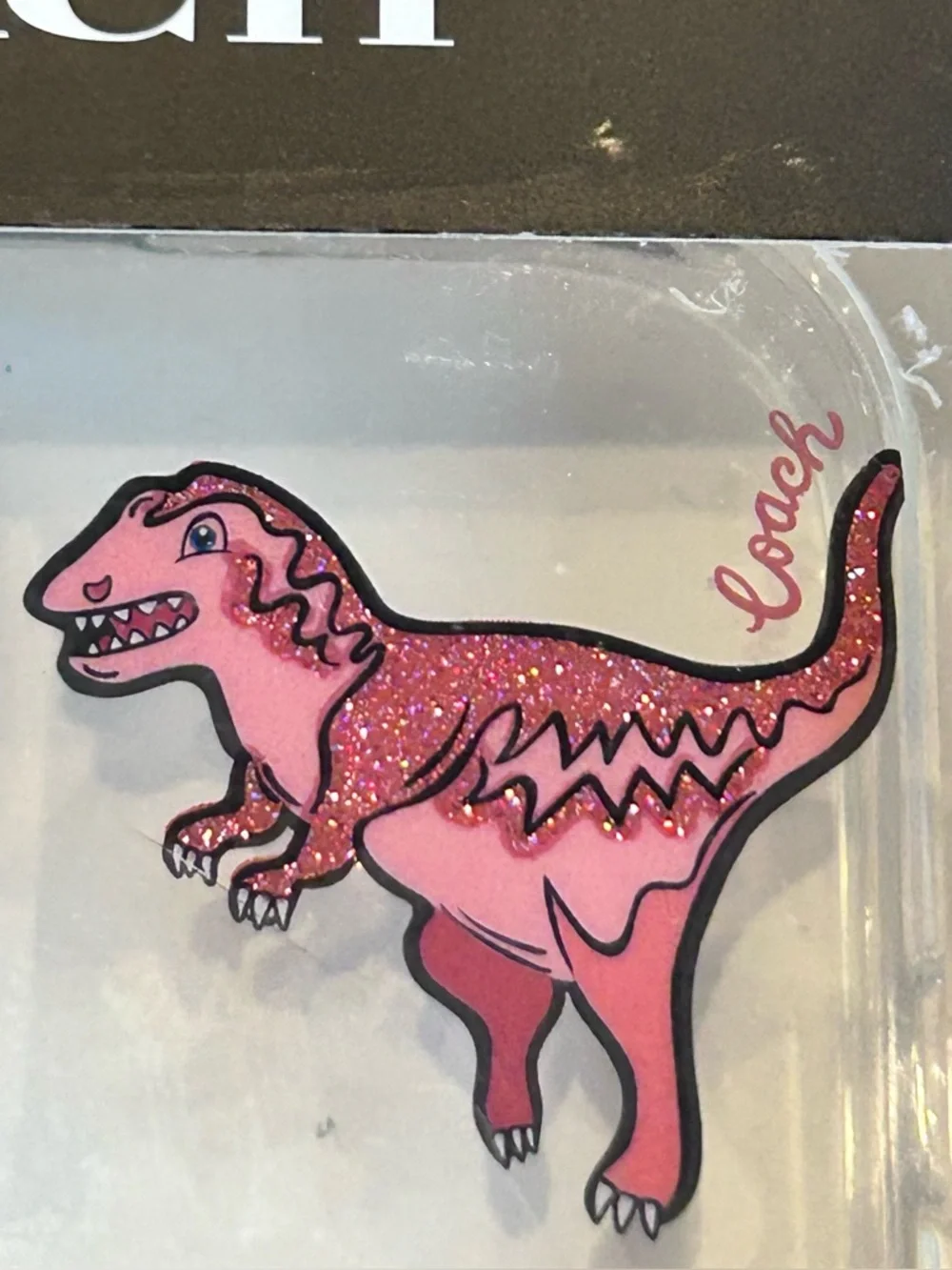 Coach Clear Rexy Glitter Dinosaur iPhone 16 MagSafe Protective Case NIB